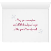 'Kerstgloed'-feestkaart - Schoonheid en Magie (Binenzijde Horizontaal (Onderkant))