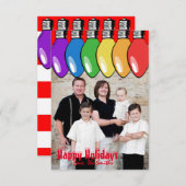 Kerstgloeilamp Fotokaart Kaart (Voorkant / Achterkant)