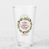 kerstglorie aan de New Born King Monogram Glas (Voorkant)