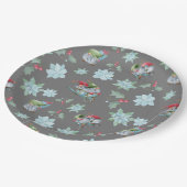 Kerstgnomen bij het spelen papieren bordje (Gekanteld)