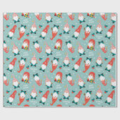 Kerstgnomen Cadeaupapier (Vlak)