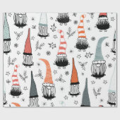 Kerstgnomen Cadeaupapier (Vlak)