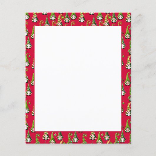 kerstgnomen gedrukte papierbladen (Voorkant)