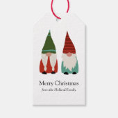 Kerstgnomen Holiday Cadeaulabel (Voorkant)