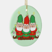 Kerstgnomen Keramisch Ornament (Rechts)