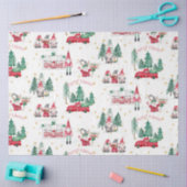 Kerstgnomen Merry Bright Red Truck-loskoppeling Tissuepapier (Craft)