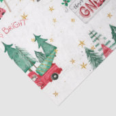 Kerstgnomen Merry Bright Red Truck-loskoppeling Tissuepapier (Detail)