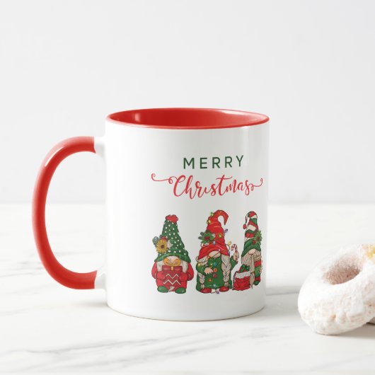 Kerstgnomen Mok (Met donut)