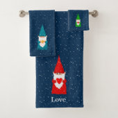 Kerstgnomen op blauw bad handdoek (Insitu)