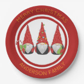 Kerstgnomen Papieren Bordje (Voorkant)