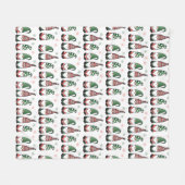 Kerstgnomen Pattern Fleece Deken (Voorkant (Horizontaal))