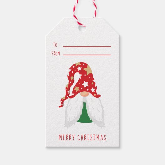 Kerstgnomen, persoonlijk cadeaulabel (Voorkant)