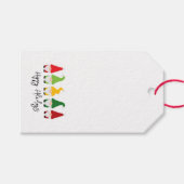 Kerstgnomen Prettige feestdagen Fun Festive Cadeaulabel (Voorkant (Horizontaal))