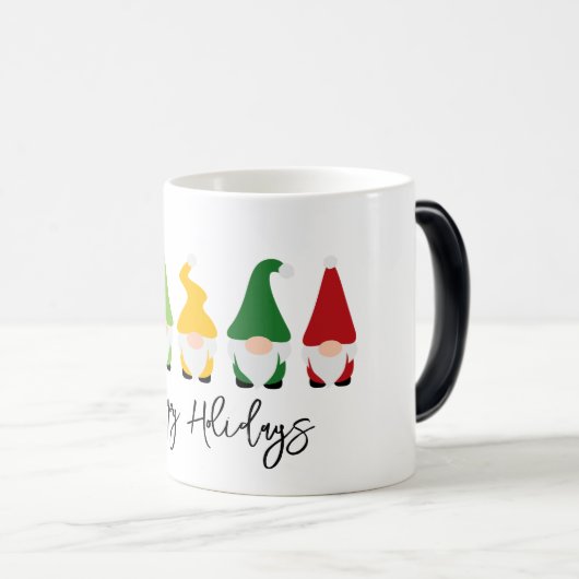 Kerstgnomen Prettige feestdagen kleurrijke vun Magische Mok (Voorkant rechts)