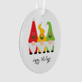 Kerstgnomen Prettige feestdagen Name Year Fun Ornament (voorkant)