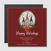 Kerstgnomen Red Prettige feestdagen Rustic, Pset (Voorkant / Achterkant)