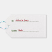 kerstgnomen speciale levering van Noordpool Cadeaulabel (Achterkant Horizontaal)