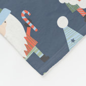 Kerstgnomen Trees Blue Green Red Fleece Deken (Hoek)