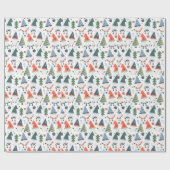 Kerstgnomen Trees Candy Canes Holiday Cadeaupapier (Vlak)