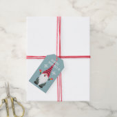 kerstgnoom cadeaulabel (Met Touw)