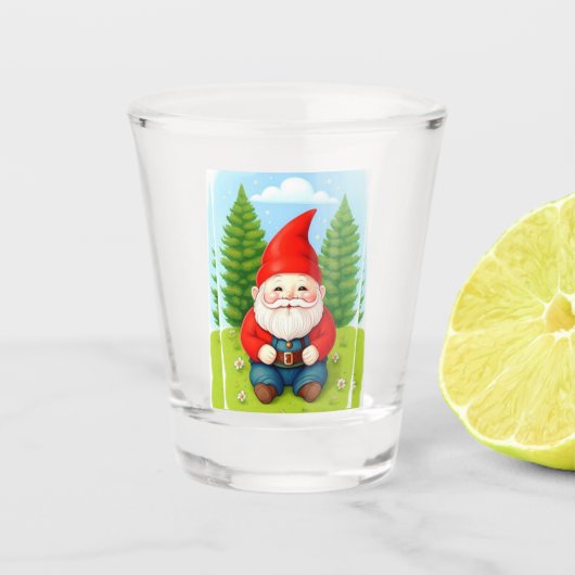 kerstgnoom shot glas (Voorkant)