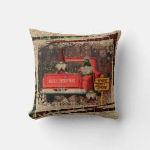 Kerstgnoom Sweet Gnome Red Truck Pset Kussen