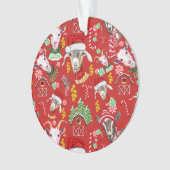 kerstGOATS-Snoep en Jingle Bells GetYerGoat™ Ornament (voorkant)