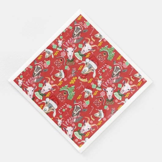 kerstGOATS-Snoep en Jingle Bells GetYerGoat™ Servetten (Hoek)