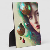 Kerstgodin Tabletop Plaque met Easel Fotoplaat (Zijkant)