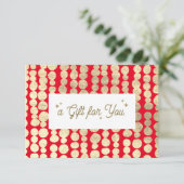 KerstGold Red Cadeaubon (Staand voorkant)