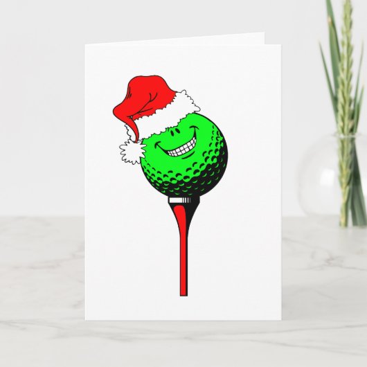 kerstgolf feestdagen kaart (Voorkant)