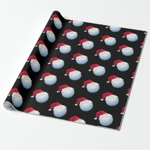 KerstGolf Funny Santa Holiday Cadeaupapier