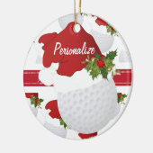 kerstgolf personaliseer Ornament (Links)