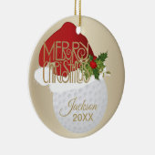 kerstgolfbal keramisch ornament (Rechts)