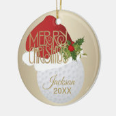 kerstgolfbal keramisch ornament (Links)