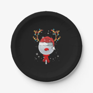 kerstgolfbal papieren bordje