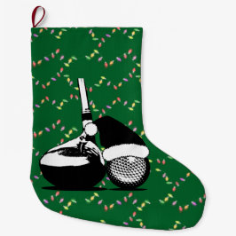 Kerstgolfclub en bal kleine kerstsok