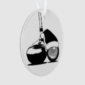 Kerstgolfclub en bal ornament (voorkant)