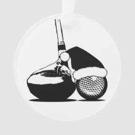 Kerstgolfclub en bal ornament