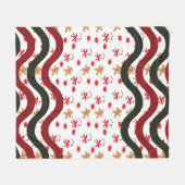 Kerstgolven  fleece deken (Voorkant (Horizontaal))