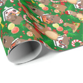 kerstgopher cadeaupapier (Rol Hoek)