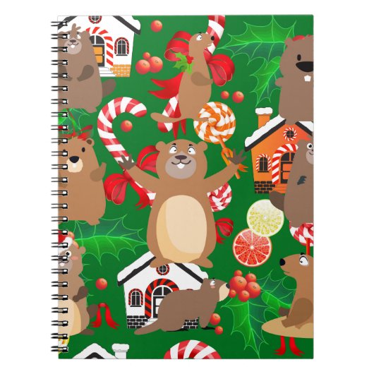 kerstgopher notitieboek (Voorkant)