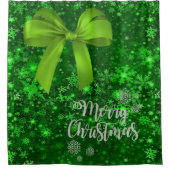 kerstgordijn, prettige kerst douchegordijn (Voorkant)