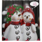 kerstgordijn, Snowman Douchegordijn (Voorkant)