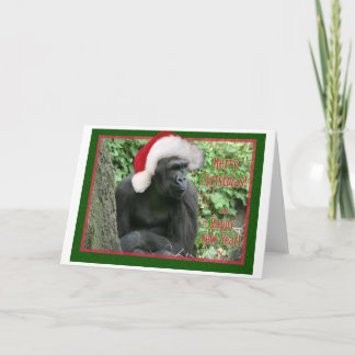 Kerstgorilla Feestdagen Kaart