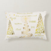 Kerstgoud en crème Accent Pillow Accent Kussen (Voorkant)