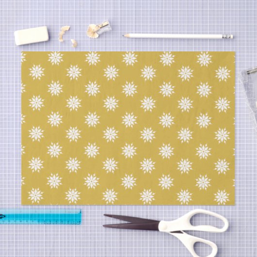 Kerstgoud en wit met sneeuwvlokken tissuepapier (Craft)
