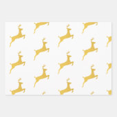 Kerstgoud en wit patroon inpakpapier vel (Voorkant 3)