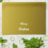 kerstgoud theedoek (Gevouwen)