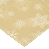 Kerstgoud, witte sneeuwvlokken tafelkleed (Gekanteld)